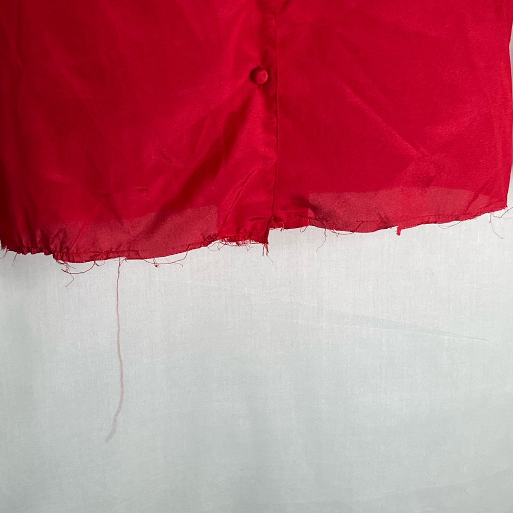 Vintage Felice Ruby Collared Button Up Blouse Dee… - image 6